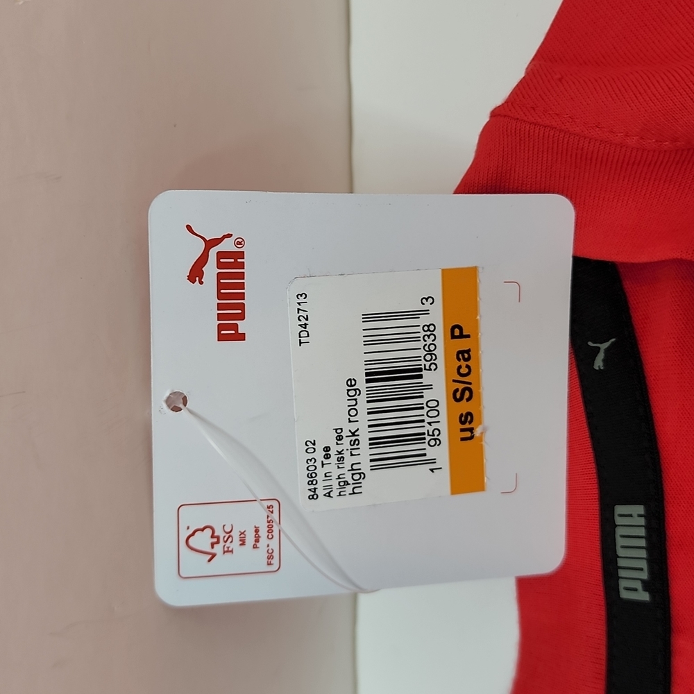 PUMA T-SHIRT "HIGH RISK ROUGE" COLOR - Picture 8 of 11